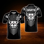 Custom Bulldog Darts Men Polo Shirt Black, Custom Bulldog Darts Team Shirt