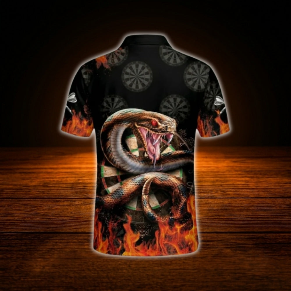 Custom Snake Fire Darts Polo Shirt For Men, Custom Team Snake Dart Shirts