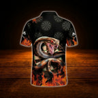 Custom Snake Fire Darts Polo Shirt For Men, Custom Team Snake Dart Shirts