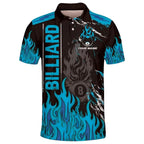 Custom Men's Flame Billiard Polo Shirt, Custom Flame Billiard Team Shirts BIZ0034