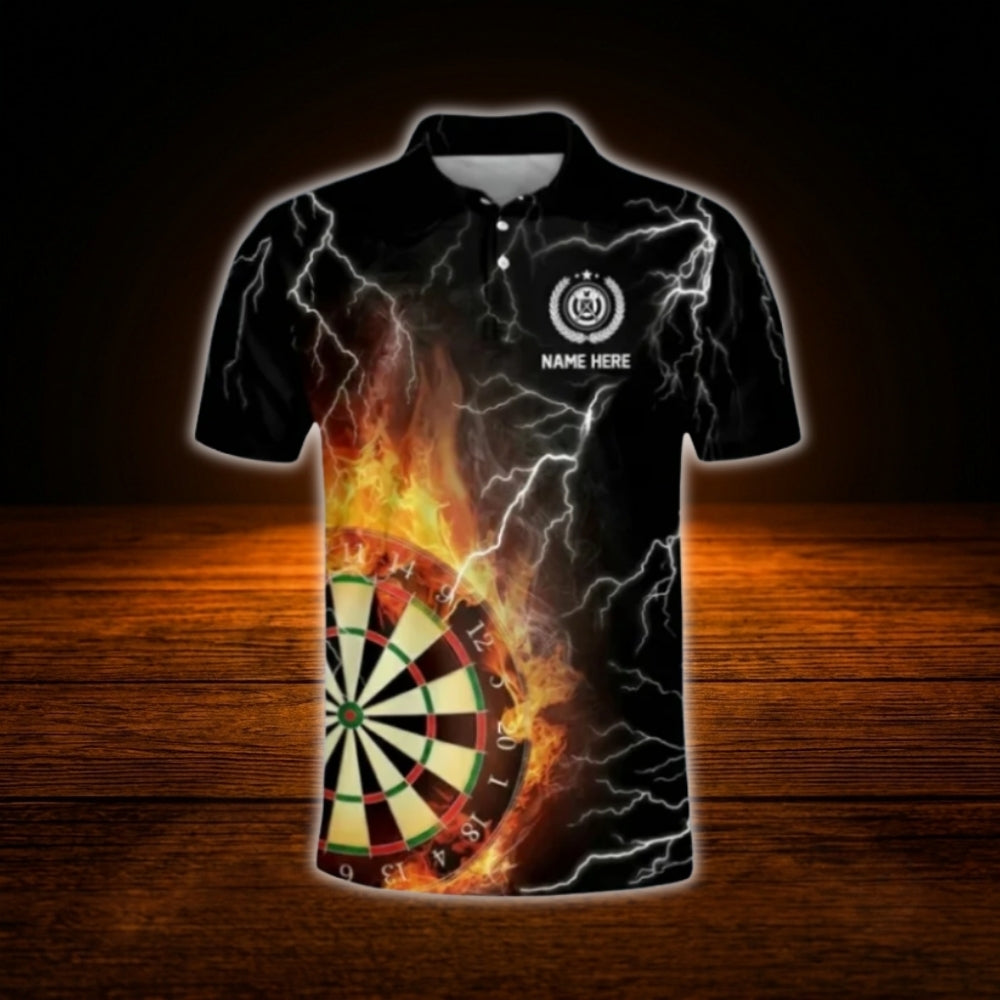 Custom Hello Darkness My Old Friend I've Come To Play With You Again Men's Skull Dart Polo Shirt, Custom Funny Skull Dart Shirt