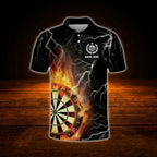 Custom Hello Darkness My Old Friend I've Come To Play With You Again Men's Skull Dart Polo Shirt, Custom Funny Skull Dart Shirt