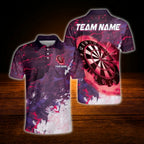 Custom Team Blue Darts Polo Shirt For Men, Custom Darts Team Shirt