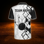 Custom American Flag Camo Bowling Polo Shirts For Men, Custom Patriotic Bowling Team Shirts (Copy)