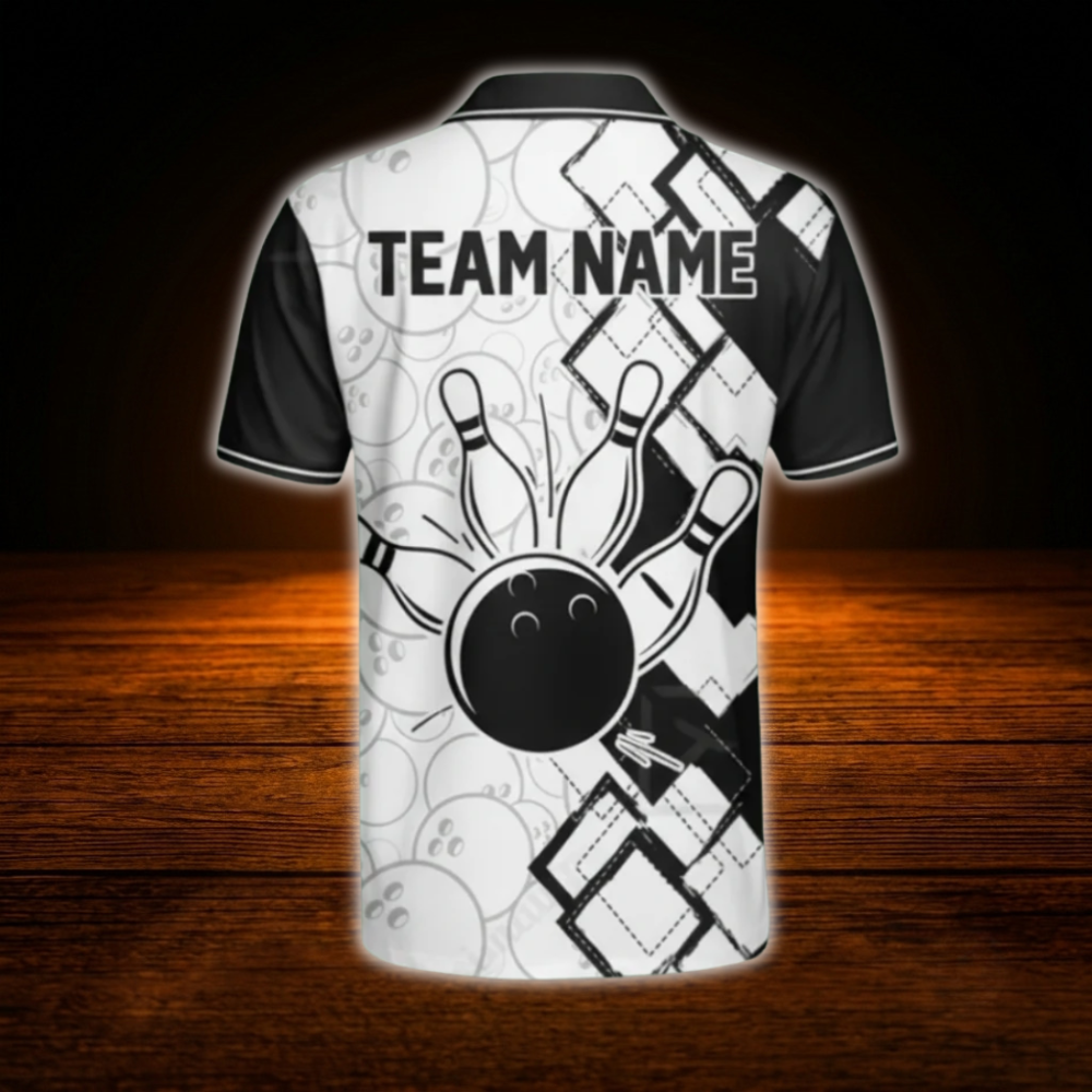 Custom American Flag Camo Bowling Polo Shirts For Men, Custom Patriotic Bowling Team Shirts (Copy)