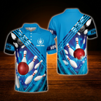 Custom Red Bowling Polo Shirts For Men, Custom Bowling Shirts