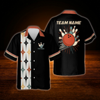 Custom Retro Bowling Hawaiian Shirts For Men, Custom Team Retro Bowling Shirt