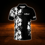 Custom I Like Big Putts And I Cannot Lie Black Argyle Polo Golf Shirts For Men, Custom Funny Golf Saying Shirts