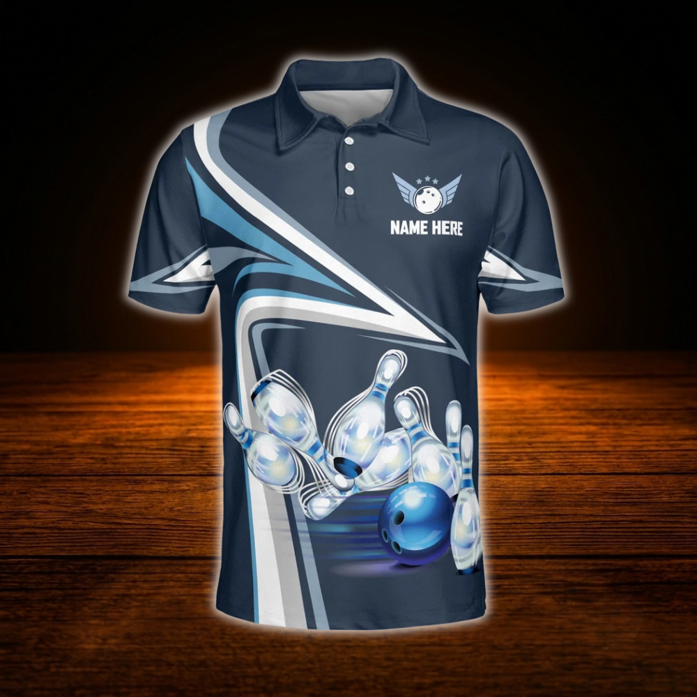 Custom Move Over Boys Let This Old Man Show You How To Bowl Bowling Polo Shirt For Men, Custom Funny Bowling Shirt