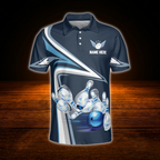 Custom Move Over Boys Let This Old Man Show You How To Bowl Bowling Polo Shirt For Men, Custom Funny Bowling Shirt