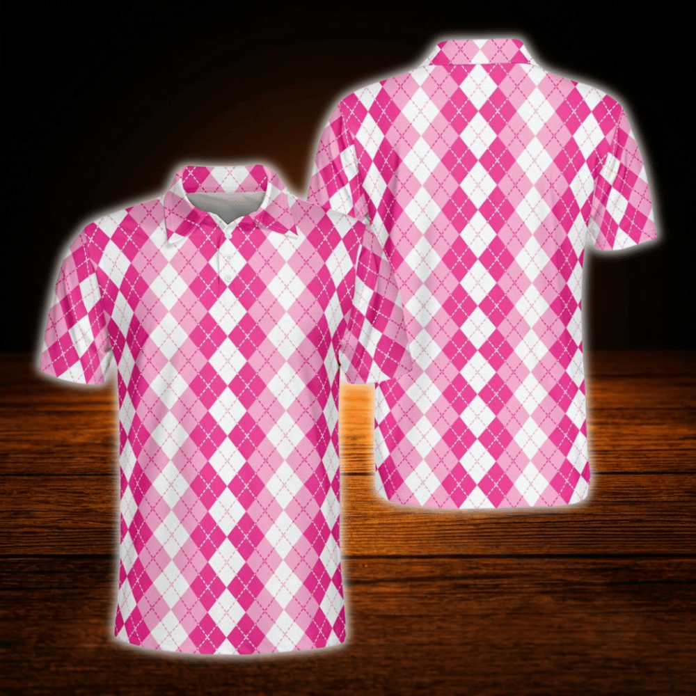 Argyle Golf Polo Shirt For Men, Argyle Golf Shirt