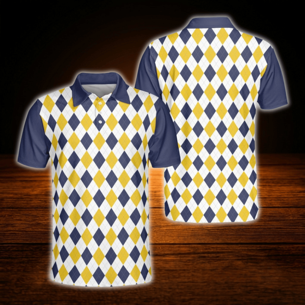 Argyle Golf Polo Shirt For Men, Argyle Golf Shirt