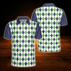 Argyle Golf Polo Shirt For Men, Argyle Golf Shirt