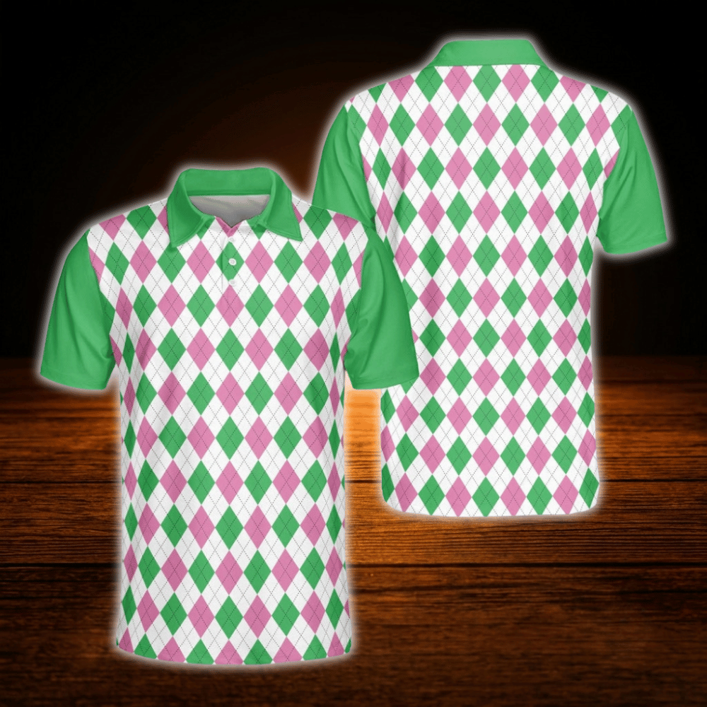 Argyle Golf Polo Shirt For Men, Argyle Golf Shirt