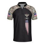 Custom USA Flag Camouflage Billiard Jersey Shirt For Men, Custom Camo Billiard Team Shirts BIZ0083