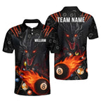 Custom Dragon Billiard Polo Shirts For Men, Custom Team Dragon Billiard Shirts BIZ0112