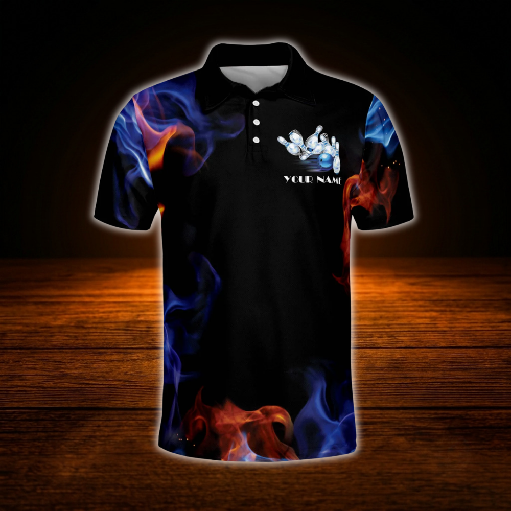 There Is No Crying Bowling Just Lots Of Swearing Custom Mens Bowling Polo Shirt, Custom Funny Bowling Shirts