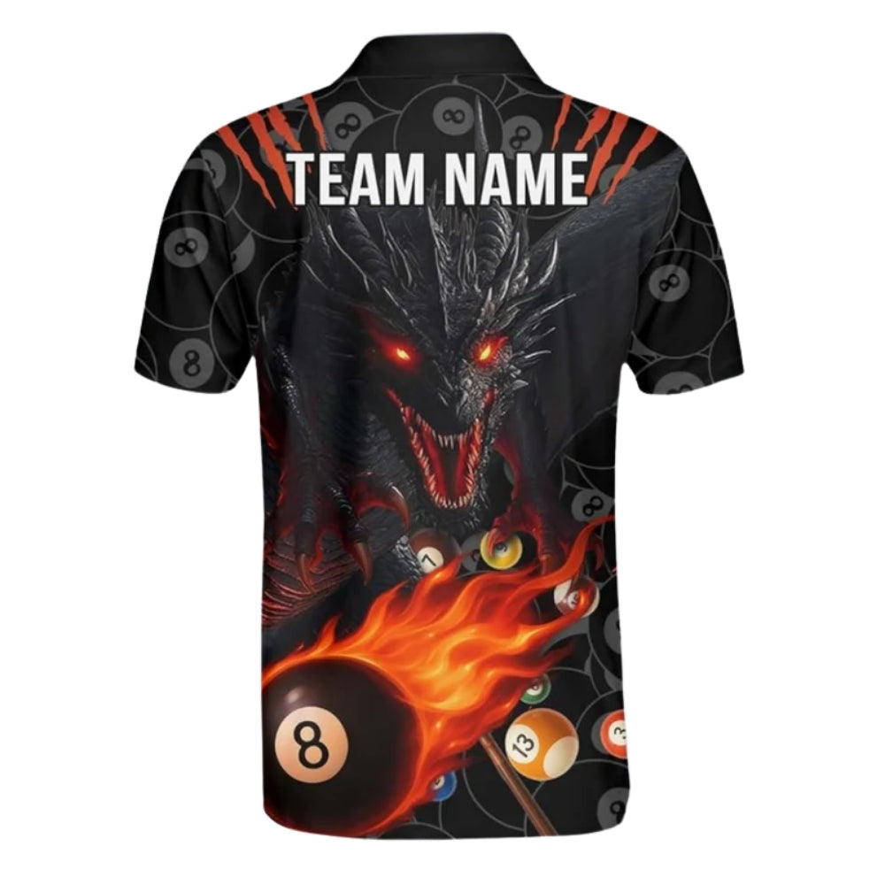Custom Dragon Billiard Polo Shirts For Men, Custom Team Dragon Billiard Shirts BIZ0112
