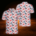 Rooster Golf Polo Shirts For Men, Chicken Rooster Golf Shirts