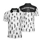 Custom Stickfigures Golf Polo Shirts Mens, Custom Funny Stickfigures Golf Shirts GE0067