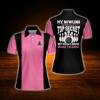 Custom My Bowling Technique Is Top Secret Not Even I Know What I'm Doing Bowling Polo Shirts For Women, Custom Funny Bowling Shirts For Women