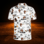 Tropical Bigfoot Polo Golf Shirt For Men, Bigfoot Sasquatch Golf Shirt