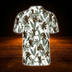 Bigfoot Green Tropical Golf Polo Shirt For Men, Bigfoot Sasquatch Golf Shirt
