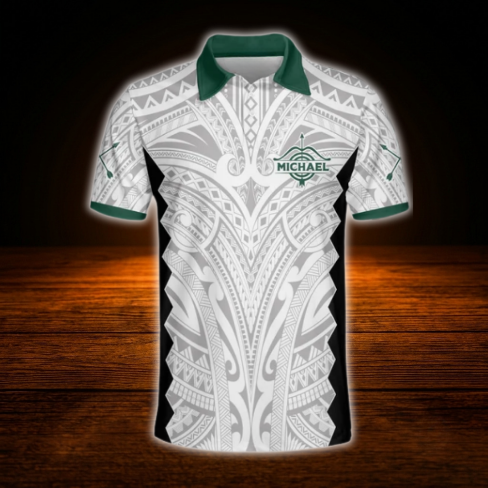 Men's Custom Tribal Archery Polo Shirt For Men, Custom Tribal Archery Team Shirts