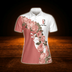 Never Underestimate A Woman Who Loves Golf Custom Floral Golf Polo Shirt For Ladies, Custom Funny Golf Shirts For Women