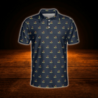 Highland Cow Black Polo Golf Shirt For Men, Cow Golf Shirt