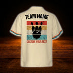 Custom Argyle Beige Bowling Hawaiian Shirt For Men Women, Custom Retro Bowling Team Shirt