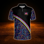 My Mind's In The Gutter But My Balls Aren't Custom Mens Bowling Polo Shirts, Custom Funny Bowling Shirts