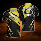 Custom Black And Red Pickleball Team Polo Shirt, Custom Pickleball Shirt