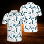 Cactus Golf Polo Shirts For Men, Western Golf Shirts