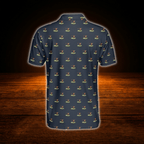 Highland Cow Black Polo Golf Shirt For Men, Cow Golf Shirt