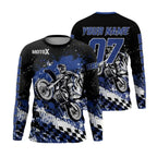 Custom MX Motocross Racing Red Black Long Sleeve Jersey Mens, Custom Motocross Shirts ME0039