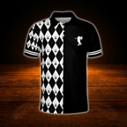 Not All Who Wander Are Lost Some Are Looking For Golf Balls Argyle Bigfoot Men's Golf Polo Shirt, Bigfoot Golf Shirt