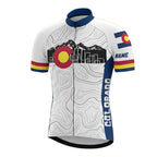 Custom Colorado White Cycling Short Sleeve Jersey Mens, Custom Colorado Cycling Jerseys CZ0045