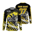 Custom MX Motocross Racing Red Black Long Sleeve Jersey Mens, Custom Motocross Shirts ME0039
