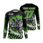 Custom MX Motocross Racing Red Black Long Sleeve Jersey Mens, Custom Motocross Shirts ME0039