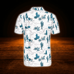 Cactus Golf Polo Shirts For Men, Western Golf Shirts