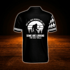 Not All Who Wander Are Lost Some Are Looking For Golf Balls Argyle Bigfoot Men's Golf Polo Shirt, Bigfoot Golf Shirt