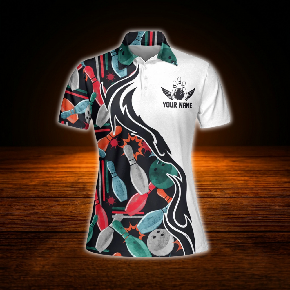 Custom Team Women's Bowling Polo Shirts, Custom Bowling Shirt For Ladies