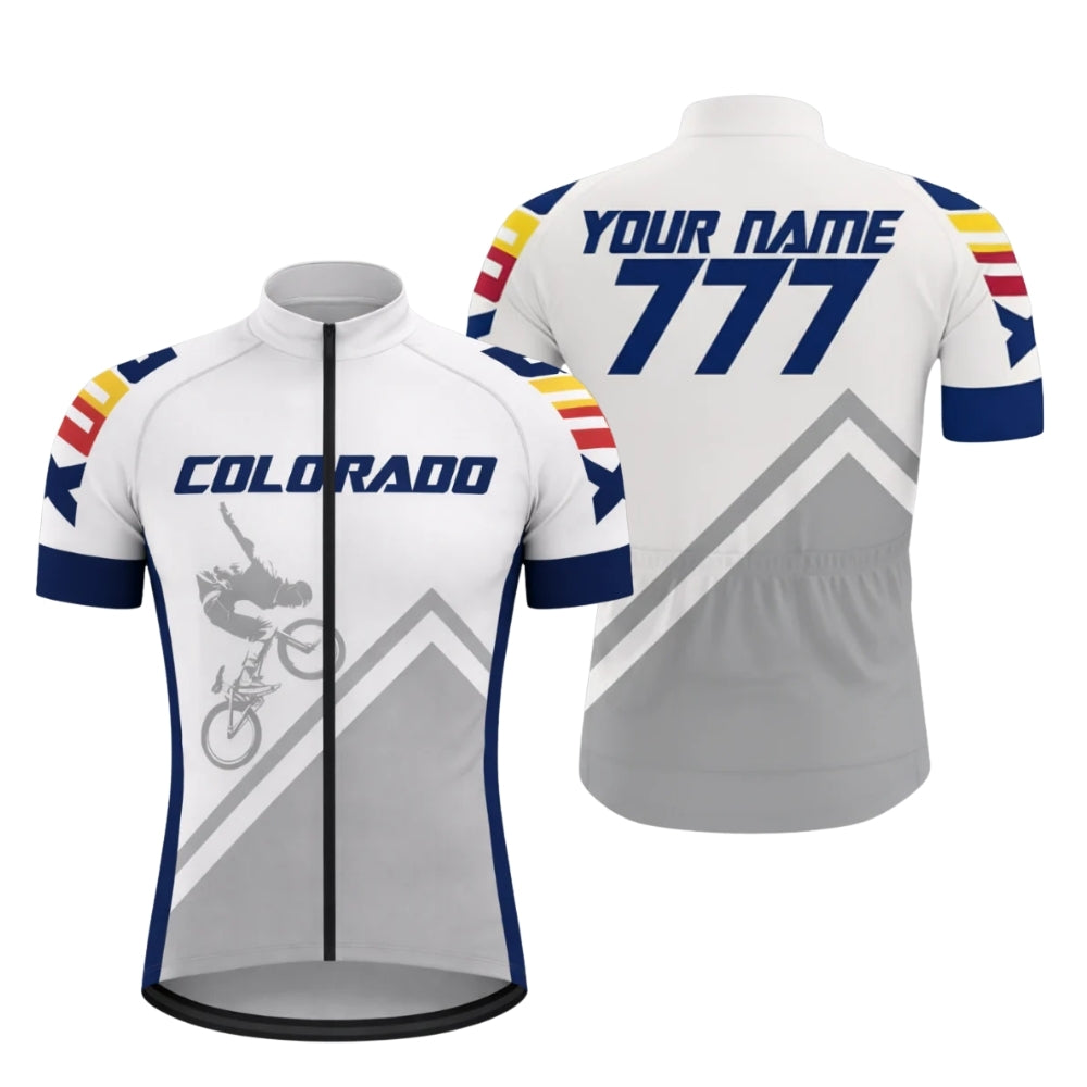 Custom Number Colorado Cycling Short Sleeve Jersey For Mens, Custom Colorado Cycling Jerseys CZ0116
