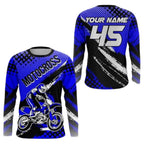 Custom Black Orange Motocross Long Sleeve Jersey For Men, Custom Dirt Bike Shirts MZ0087