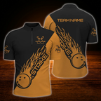 Custom Flame Red Bowling Jersey Shirts For Men, Custom Flame Bowling Team Shirts