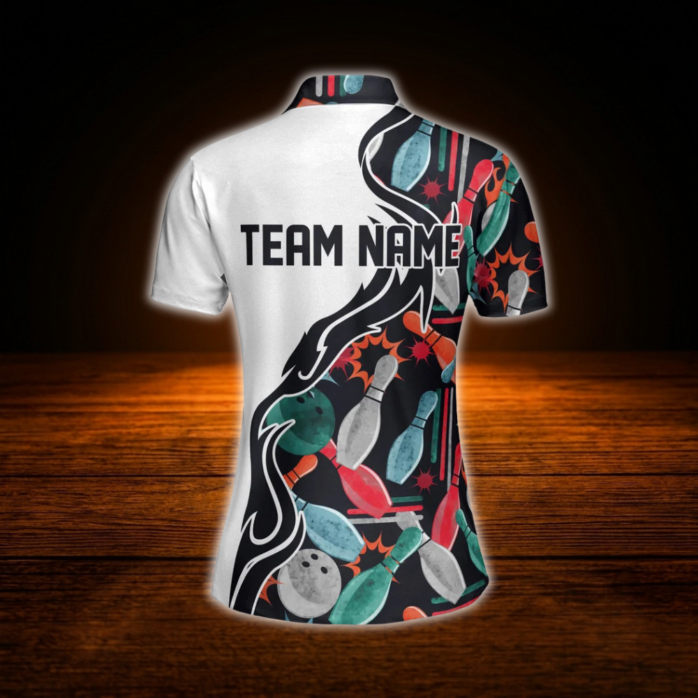 Custom Team Women's Bowling Polo Shirts, Custom Bowling Shirt For Ladies