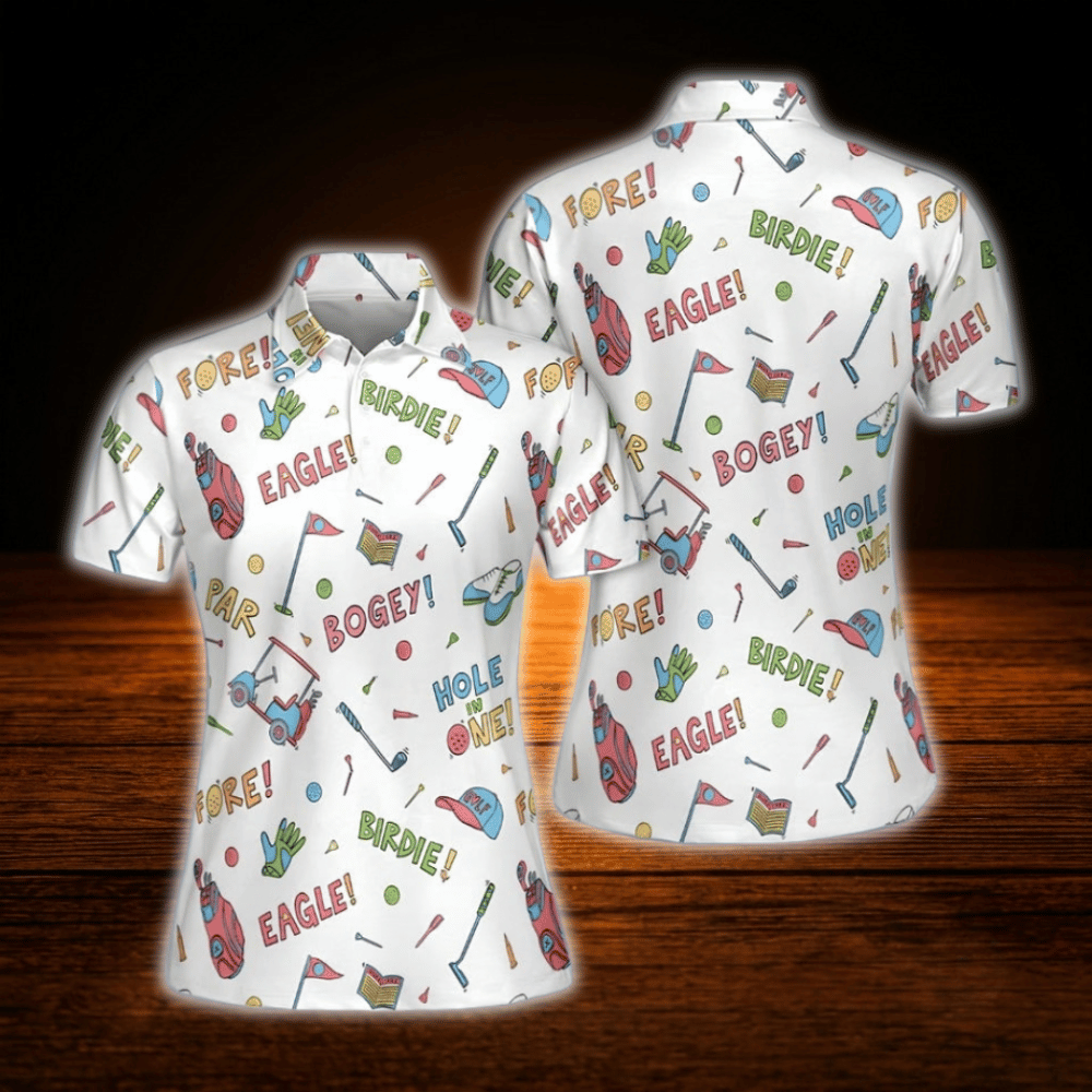 Hole In One Golf Polo Shirts For Women, Funny Womens Golf Shirts