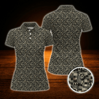 Funny Raccoon Camo Ladies Golf Polo Shirts, Raccoon Golf Shirts For Ladies
