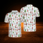 Funny Santa Christmas Men's Polo Golf Shirt, Christmas Golf Shirt